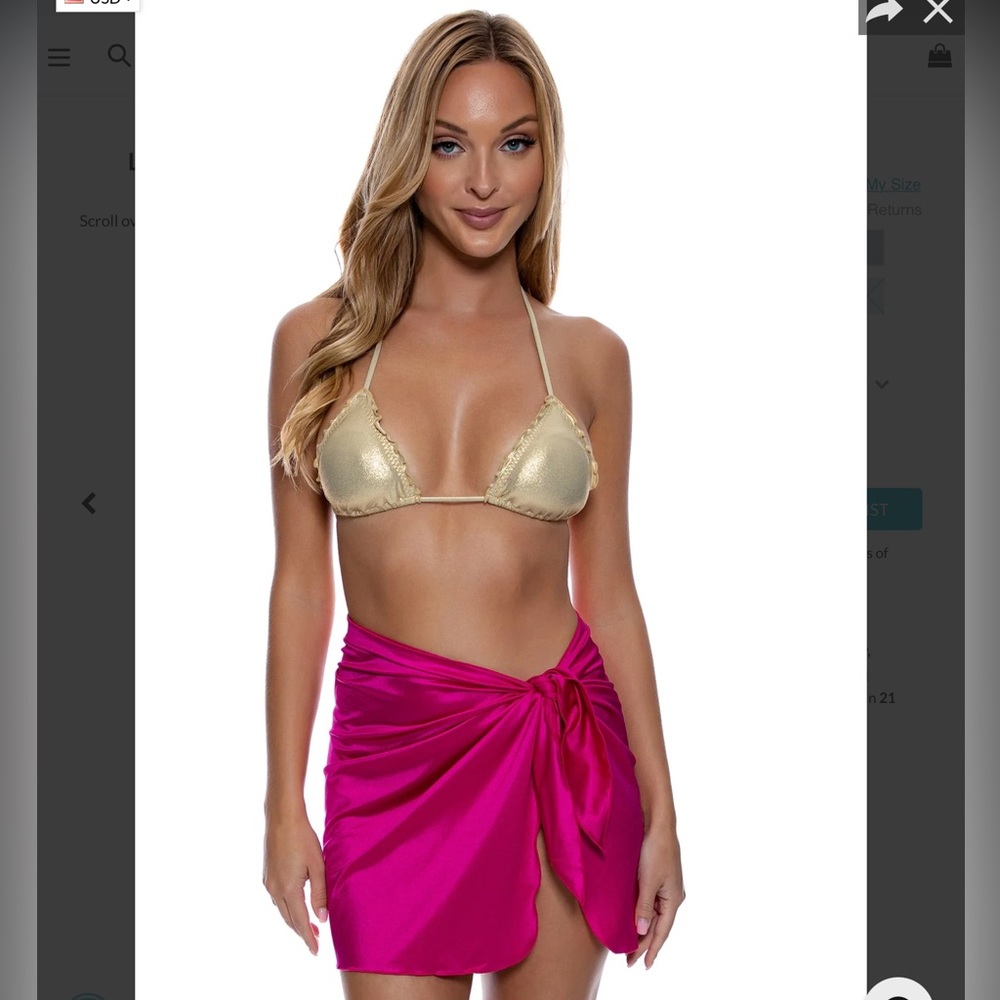 Luli Fama Lycra Fuschia Sarong, One Size
